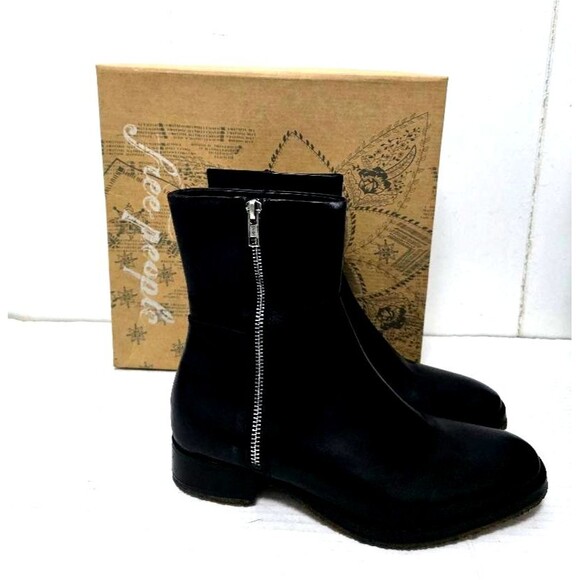 Free People Women's Luna Ankle Boots Black Leather Size EU 37.5 / US 7.5 M NIB - Picture 11 of 15